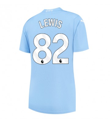 Manchester City Rico Lewis #82 Primera Equipación Mujer 2023-24 Manga Corta